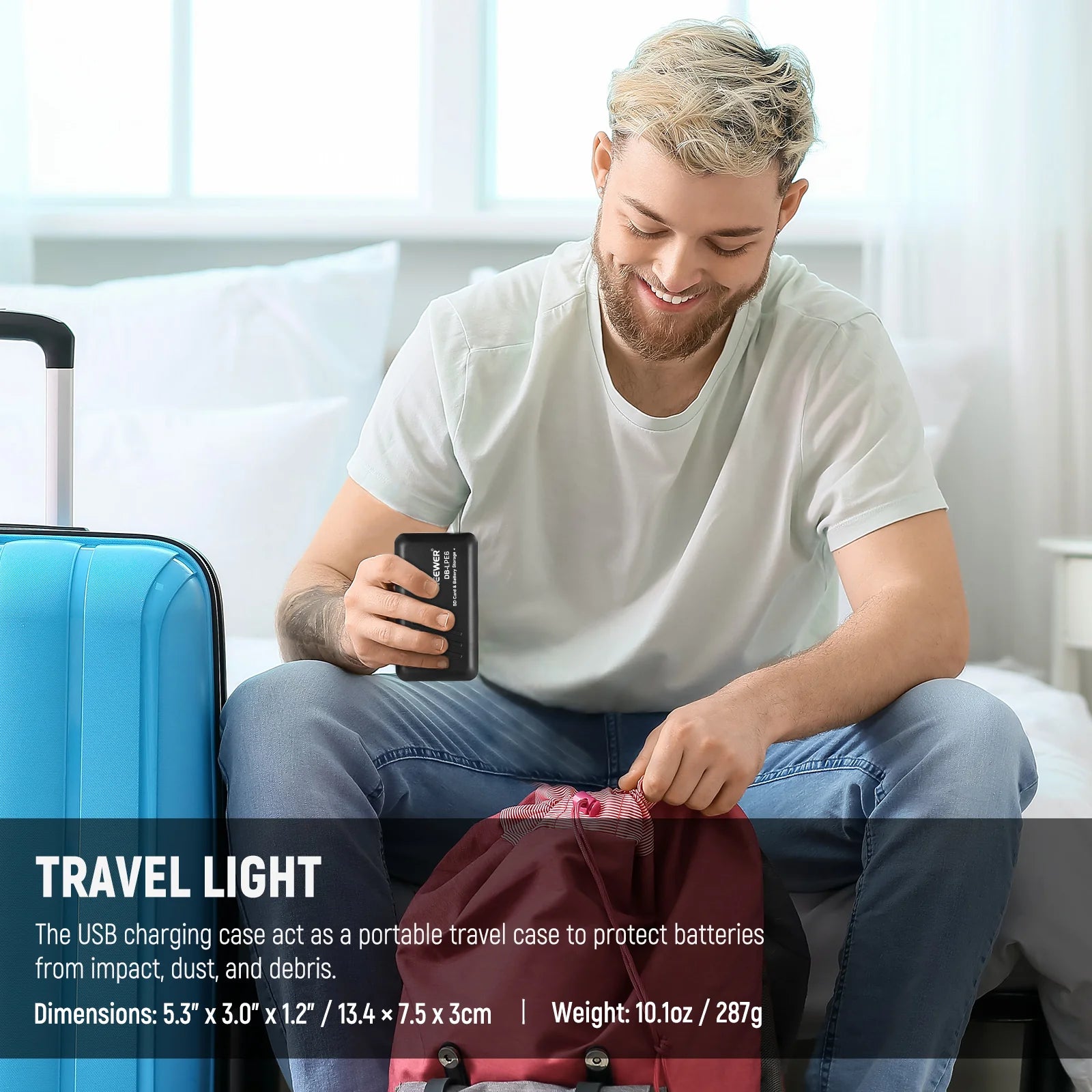 NEEWER Replacement Battery and Charger Set for Canon LP-E6/LP-E6N