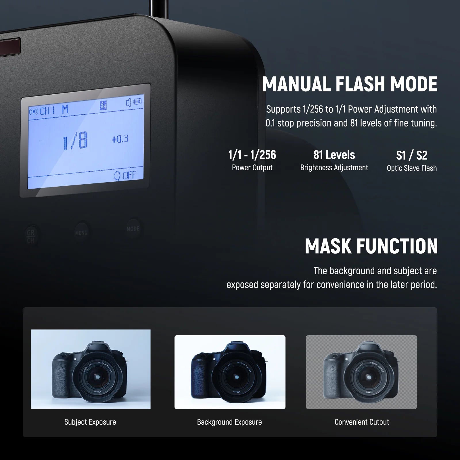 NEEWER Q4 400Ws 2.4G TTL Flash