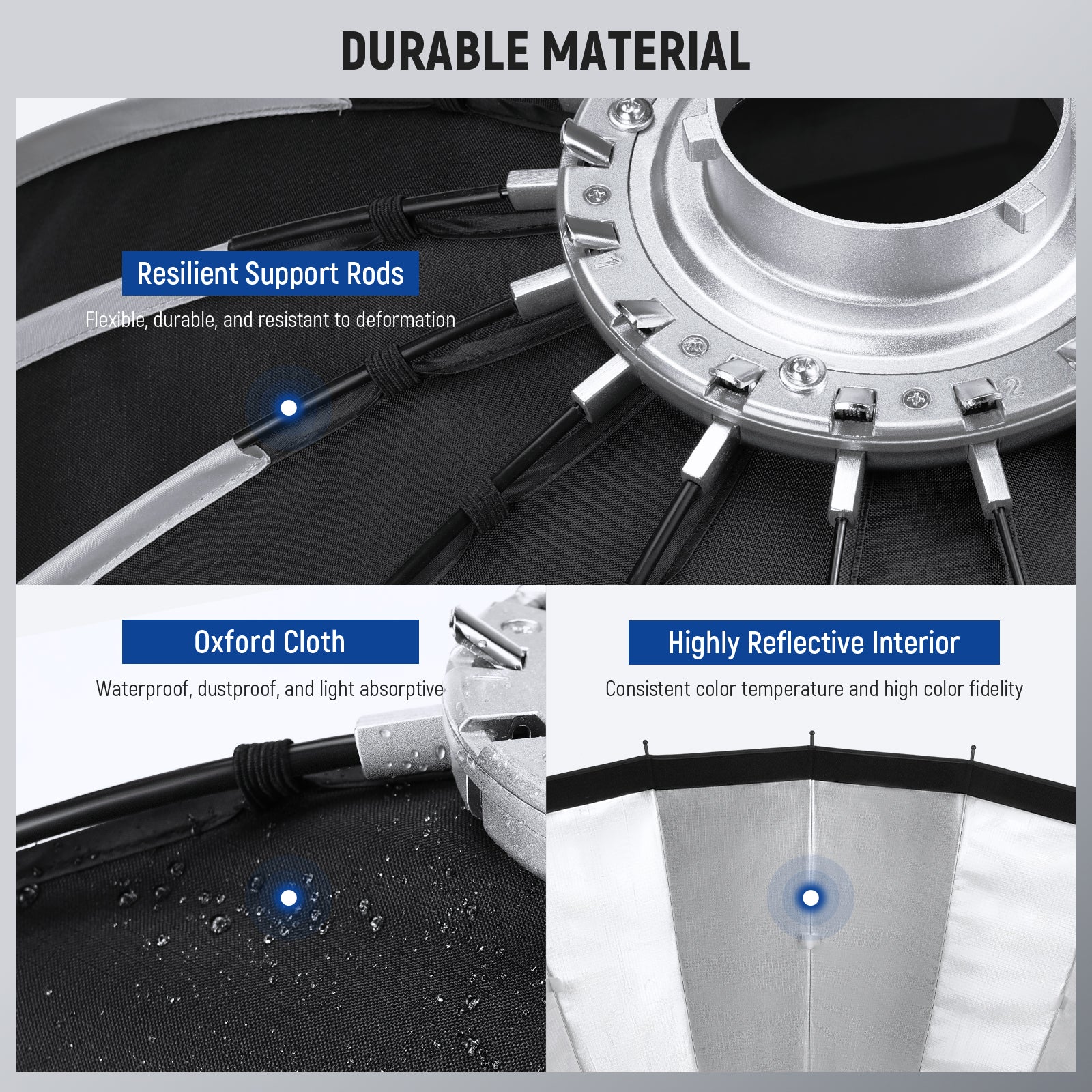 NEEWER 65cm/85cm/120cm Parabolic Quick Release Softbox