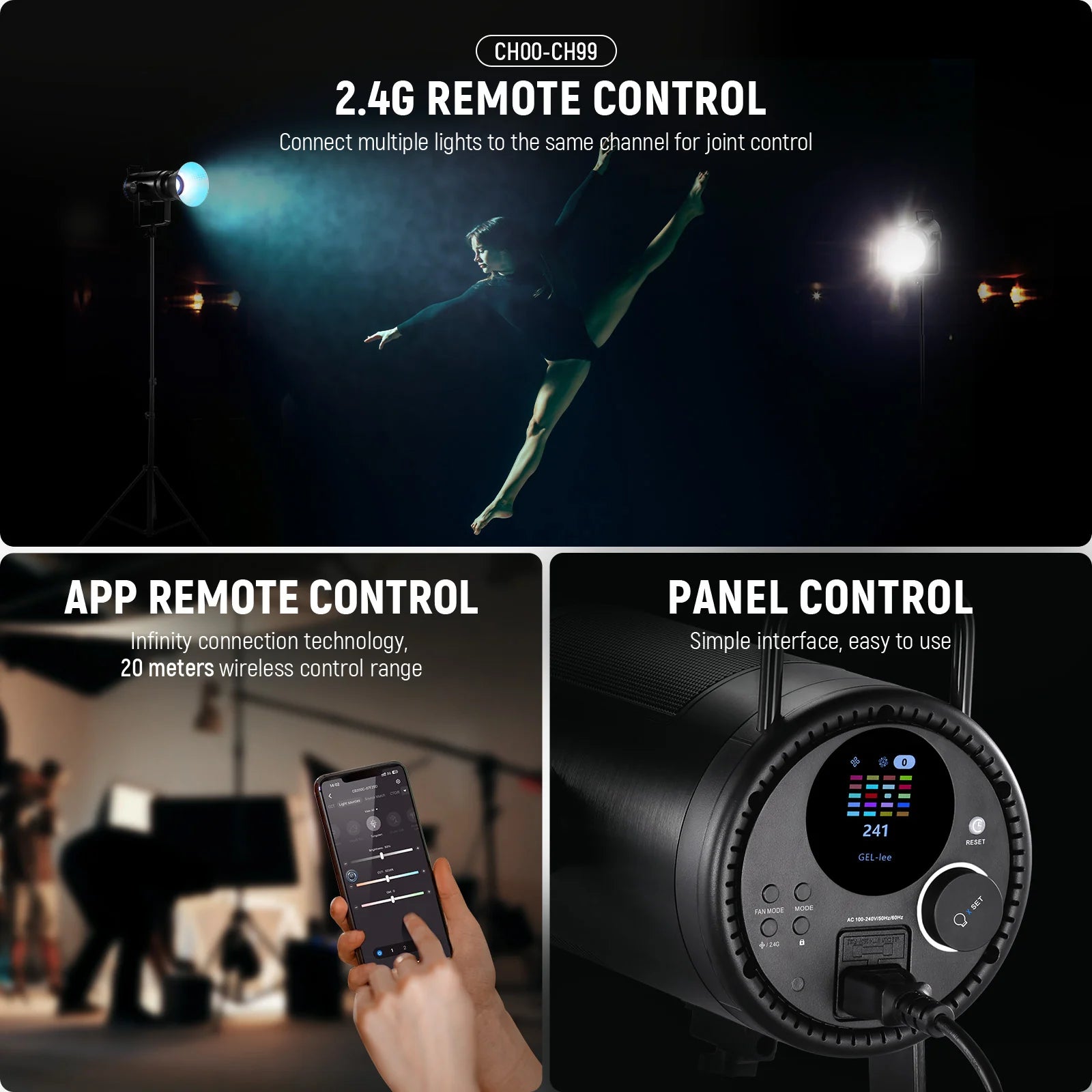 NEEWER CB200C 200W RGB LED Video Light