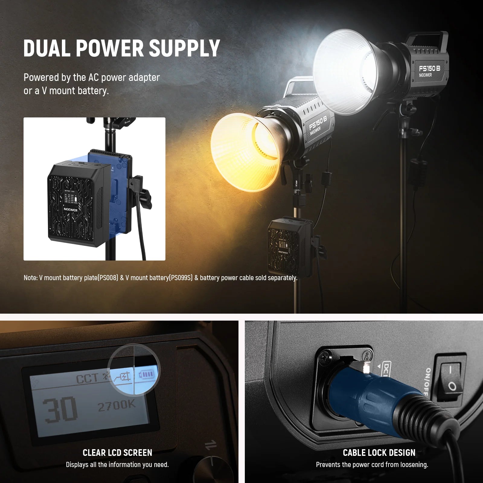 NEEWER FS150B 130W Bi-Color LED Video Light