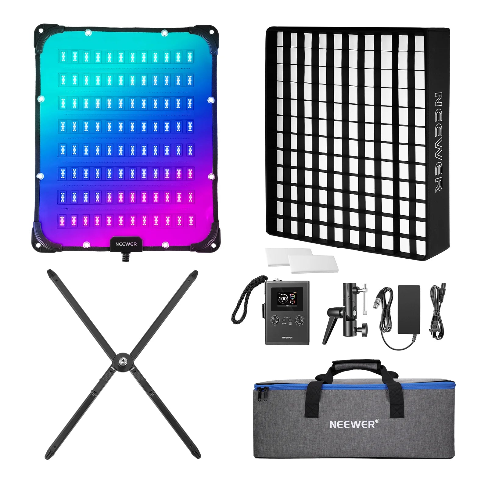 NEEWER FL100C 115W Flexible DMX Control LED RGB Video Light Kit