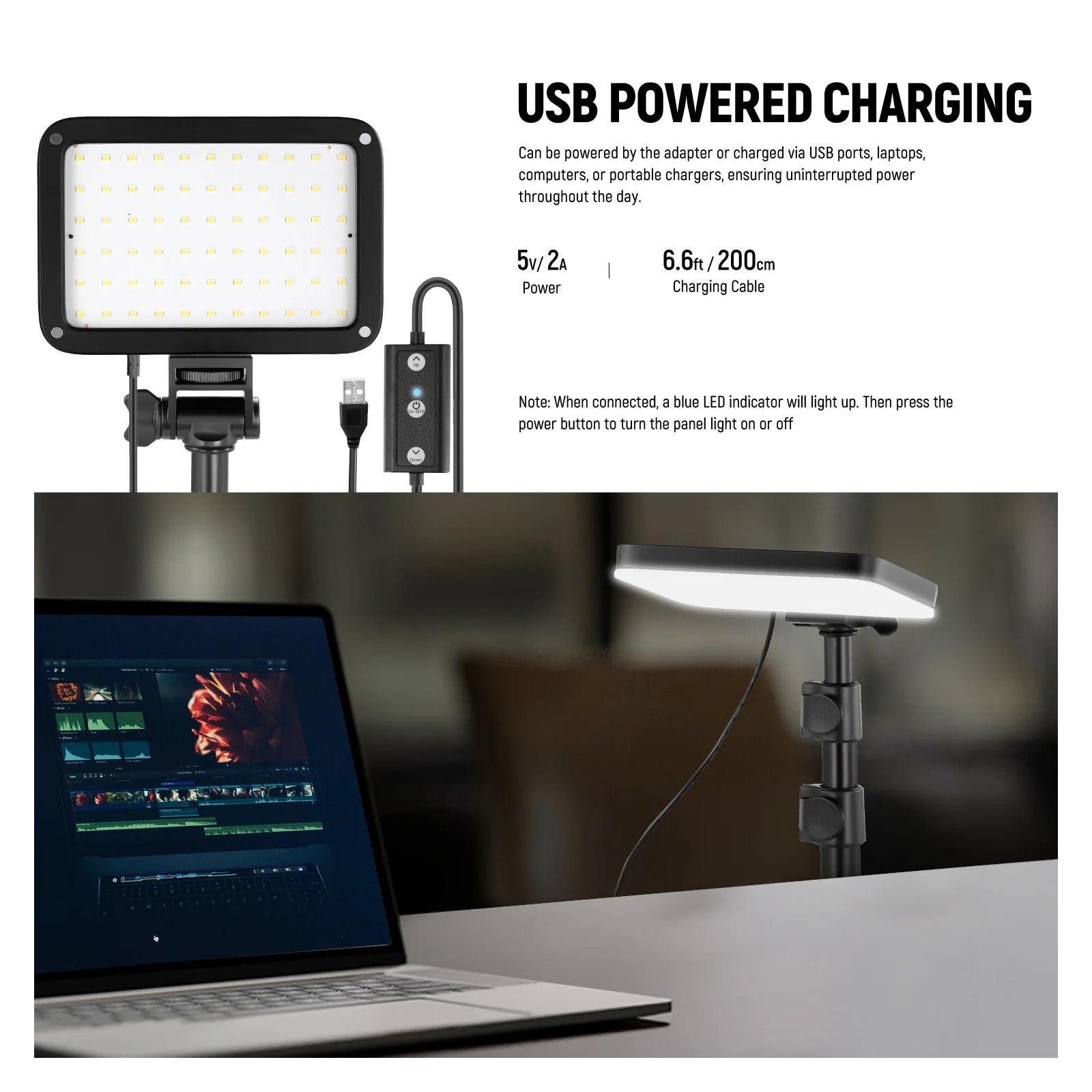 Neewer BASICS BP66 2 Pack Bi-Color Video Light Panel Lighting Kit