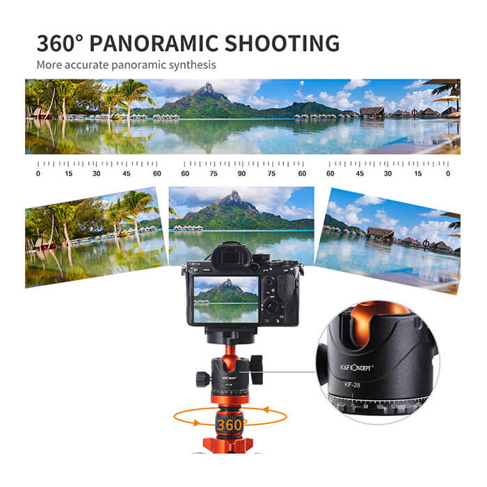 K&F SA254M2 DSLR Camera Tripod with Monopod and Ball Head Kit