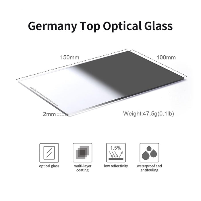 K&F SJ53 GND8 100x150mm GND MC Filter Multi-Coated Optical Glass