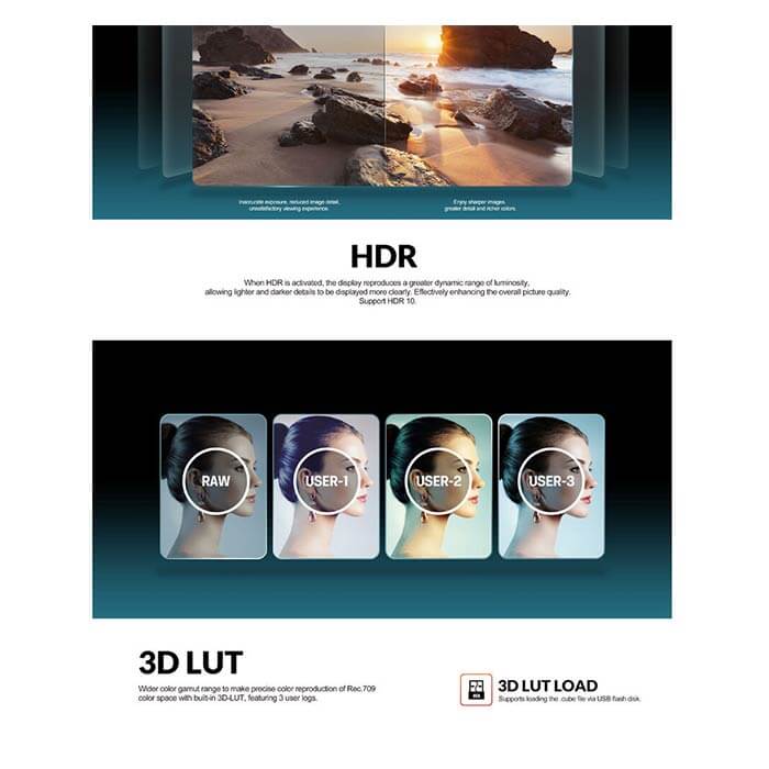 CAME-TV 12.5in 4K HDMI broadcast director monitor