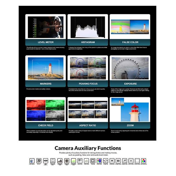 CAME-TV 12.5in 4K HDMI broadcast director monitor