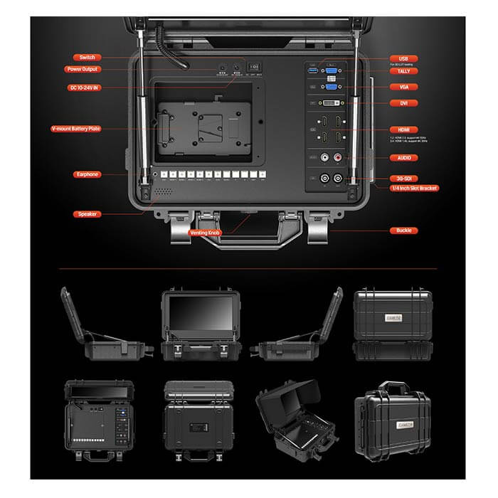 CAME-TV 12.5in 4K HDMI broadcast director monitor