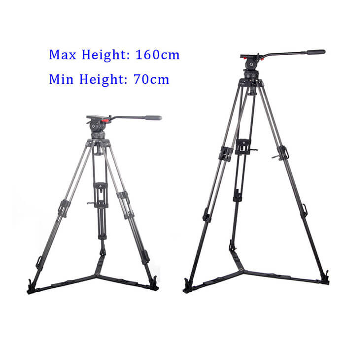 CAME-TV 15T Pro Carbon Tripod For RED EPIC Cage DSLR Rigs