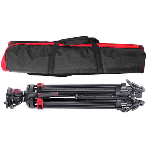 CAME-TV 10 KG Aluminum Fiber Video Tripod With Fluid Bowl Head And Spreader TP-605A