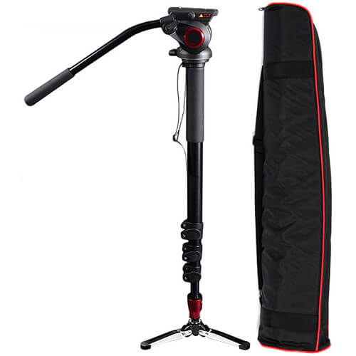 CAME-TV Aluminum Monopod With Pivoting Foot Stand