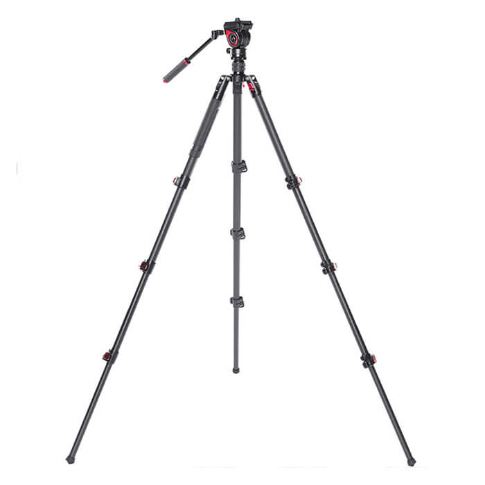 CAME-TV 5 KG Carbon Fiber Tripod with Fluid head TP801A