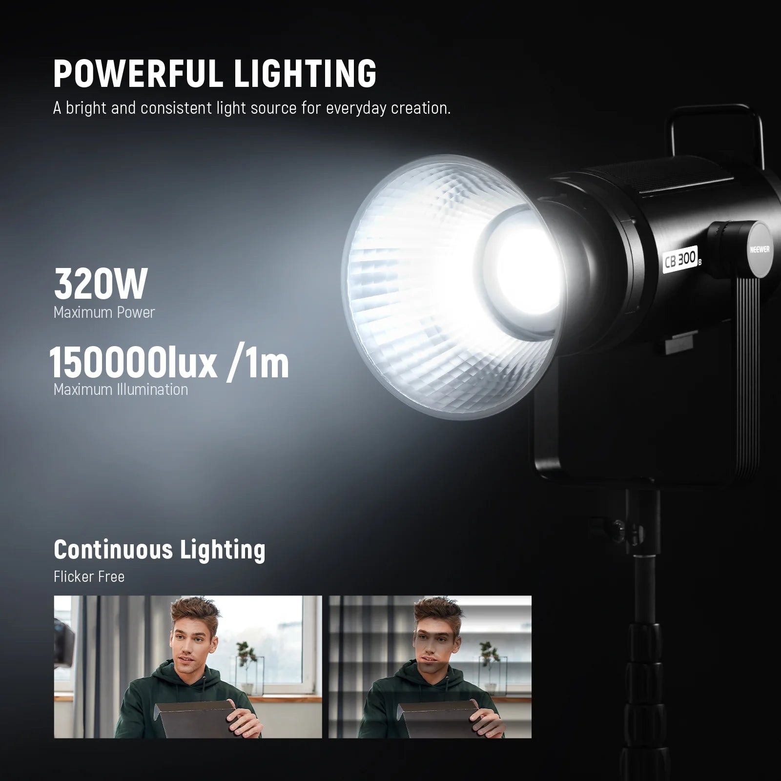NEEWER CB300B 320W Bi-Color LED Video Light