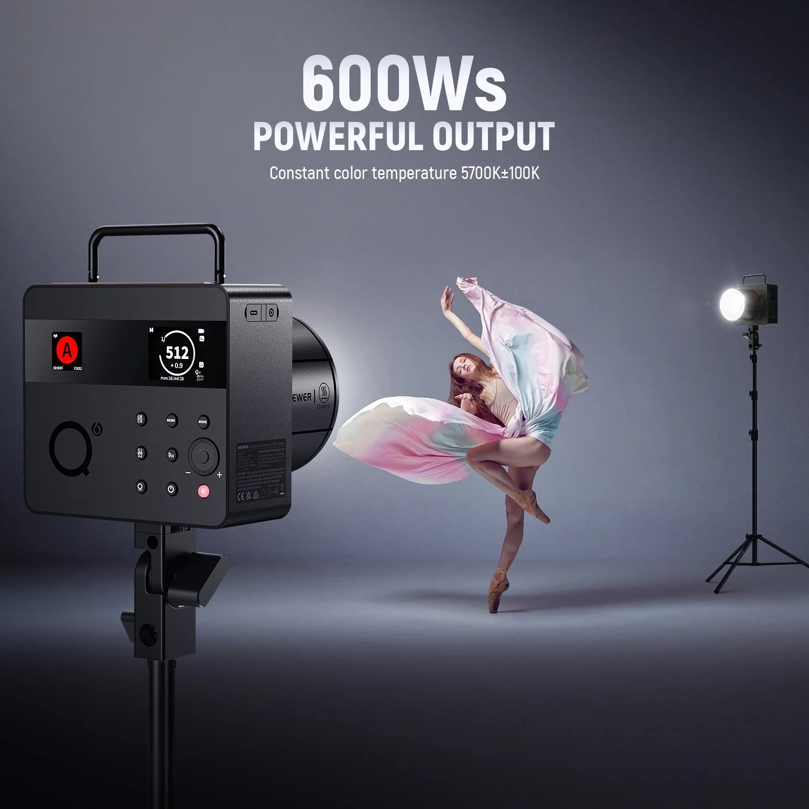 NEEWER Q6 600Ws 2.4G TTL HSS Outdoor Studio Flash