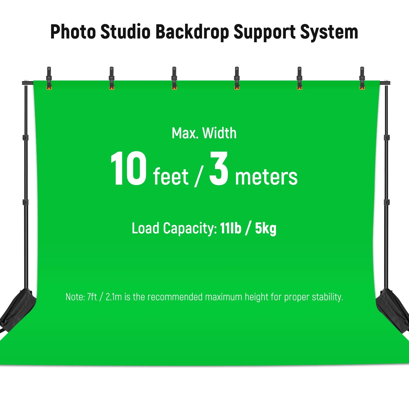 NEEWER 3x2.1m / 10x7ft Background Support System
