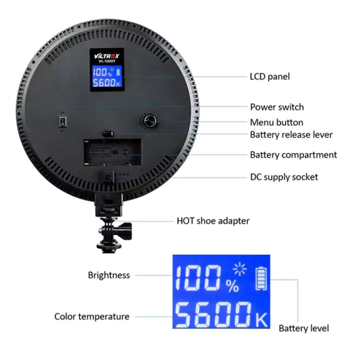 Viltrox VL-500T Round Bi-Color LED Light