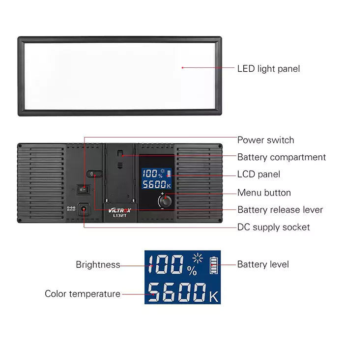 Viltrox L132T Bi-Color LED Video Light