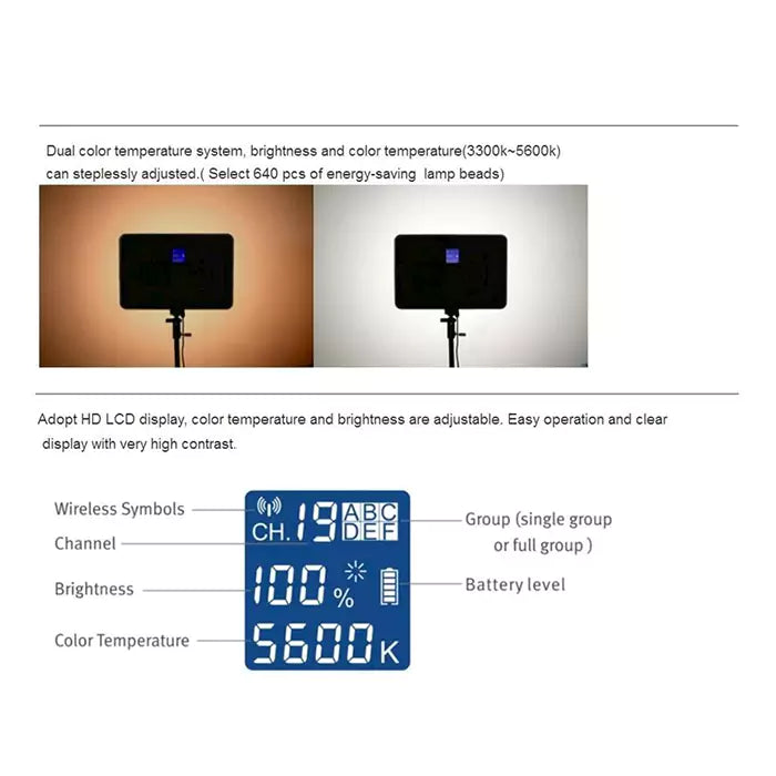 Viltrox VL-D640T Bi-Color LED Light Panel