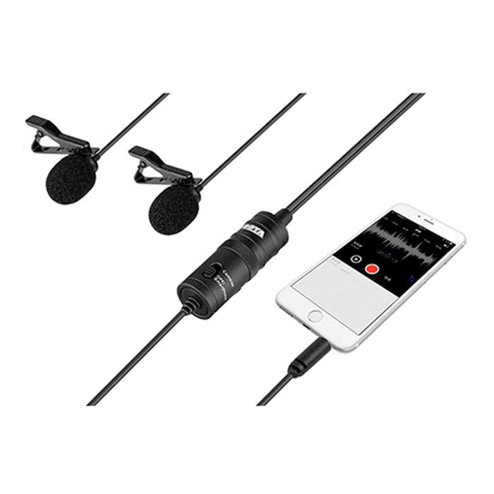 BOYA BY-M1DM Dual Omnidirectional Lavalier Microphone