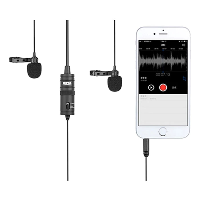 BOYA BY-M1DM Dual Omnidirectional Lavalier Microphone
