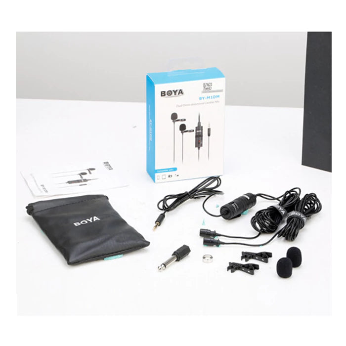 BOYA BY-M1DM Dual Omnidirectional Lavalier Microphone