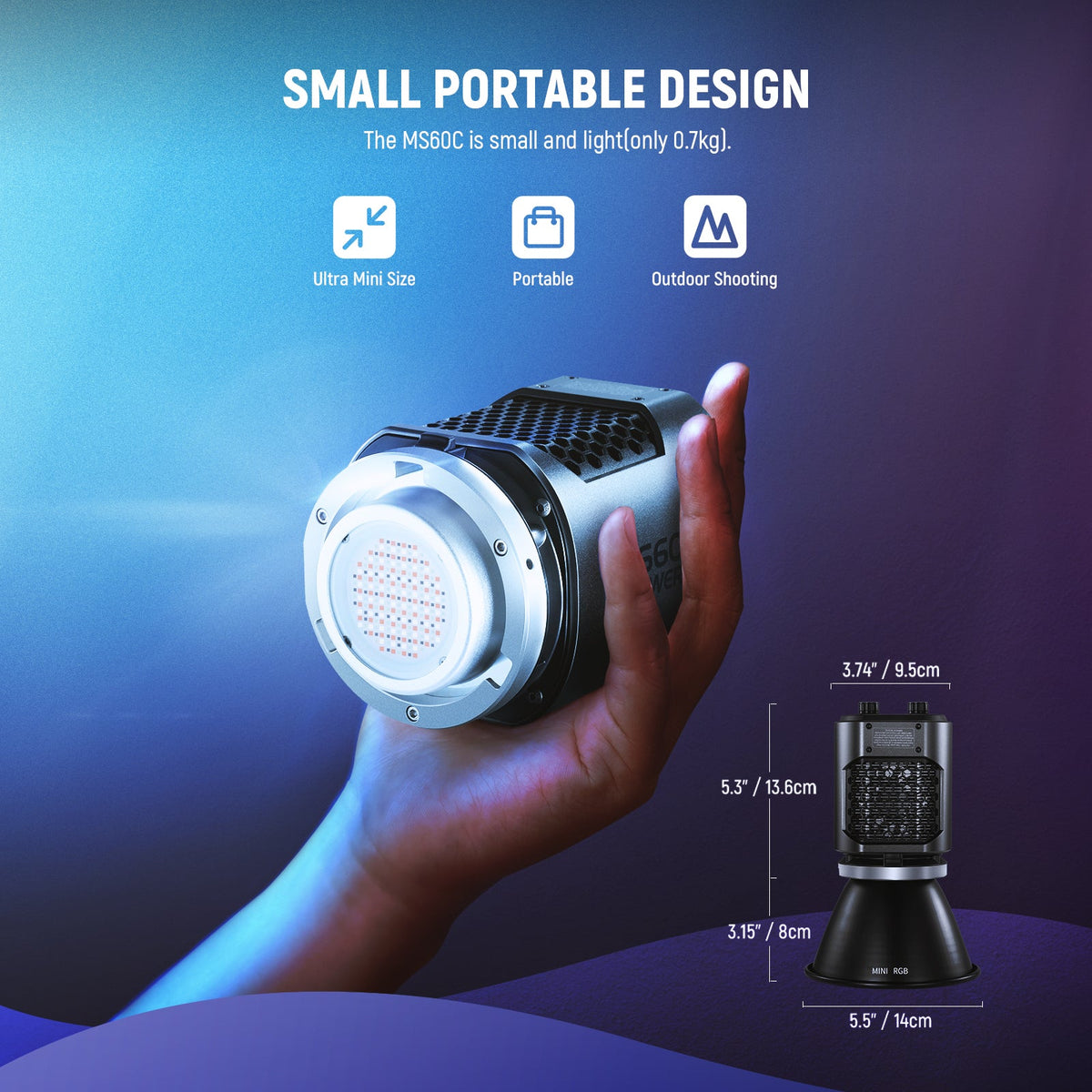 NEEWER MS60C RGB LED Video Light