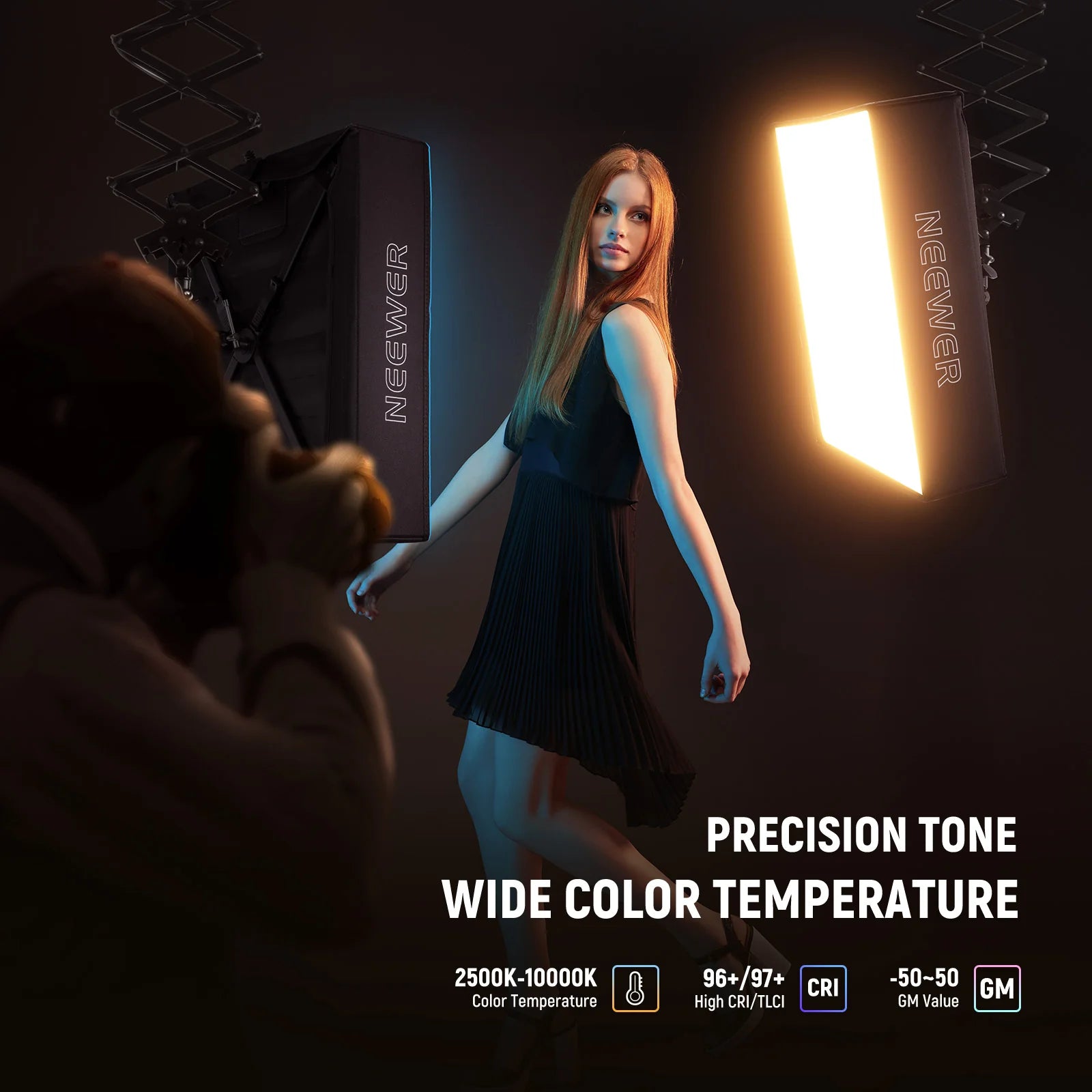 NEEWER FL100C 115W Flexible DMX Control LED RGB Video Light Kit