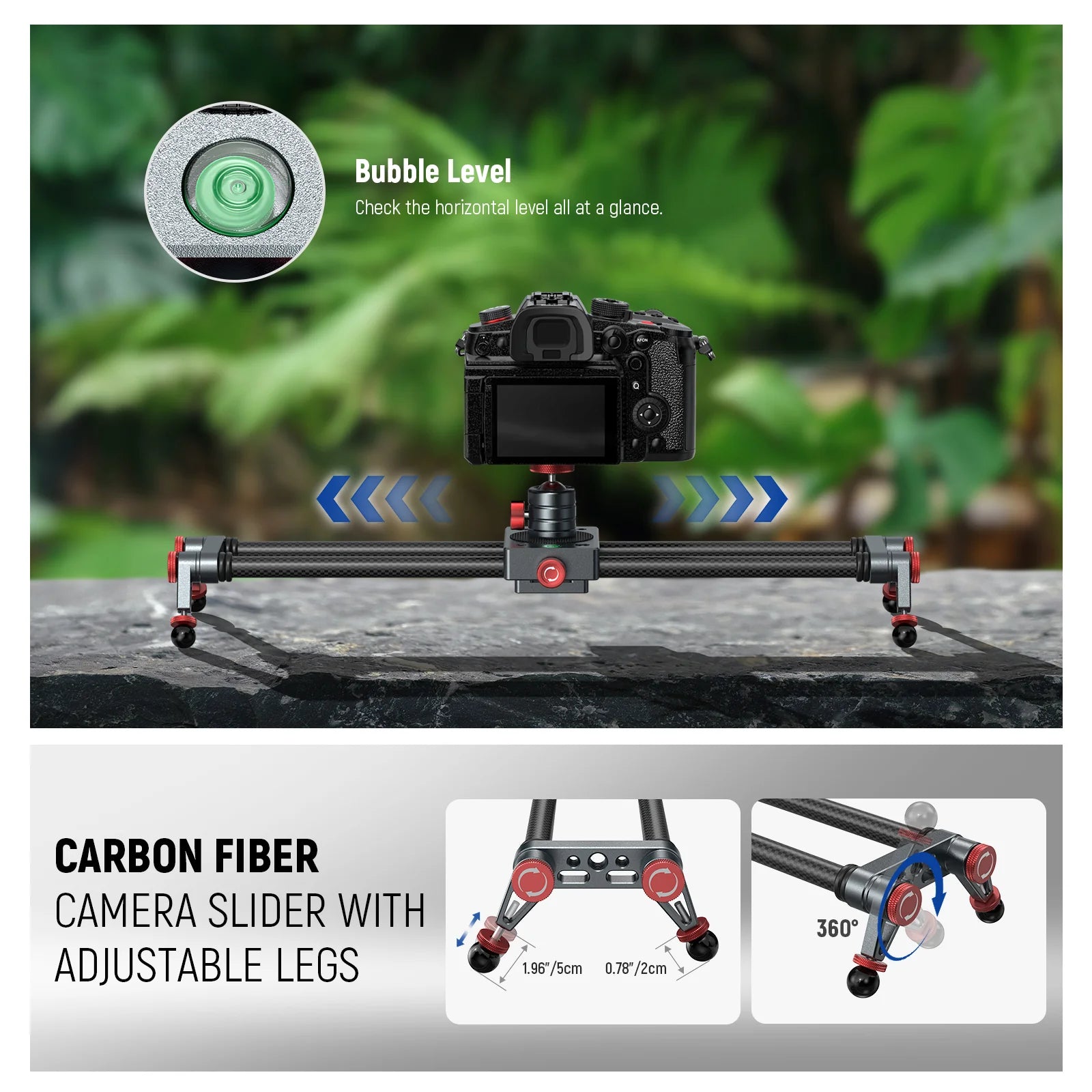 NEEWER CS1M Carbon Fiber Camera Slider
