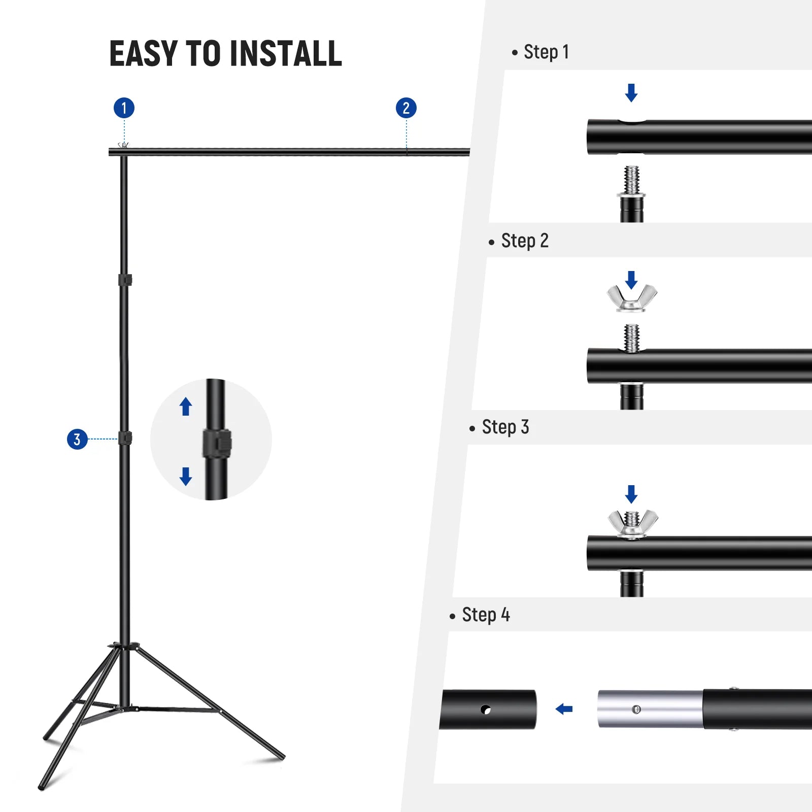 NEEWER 3x2.1m / 10x7ft Background Support System