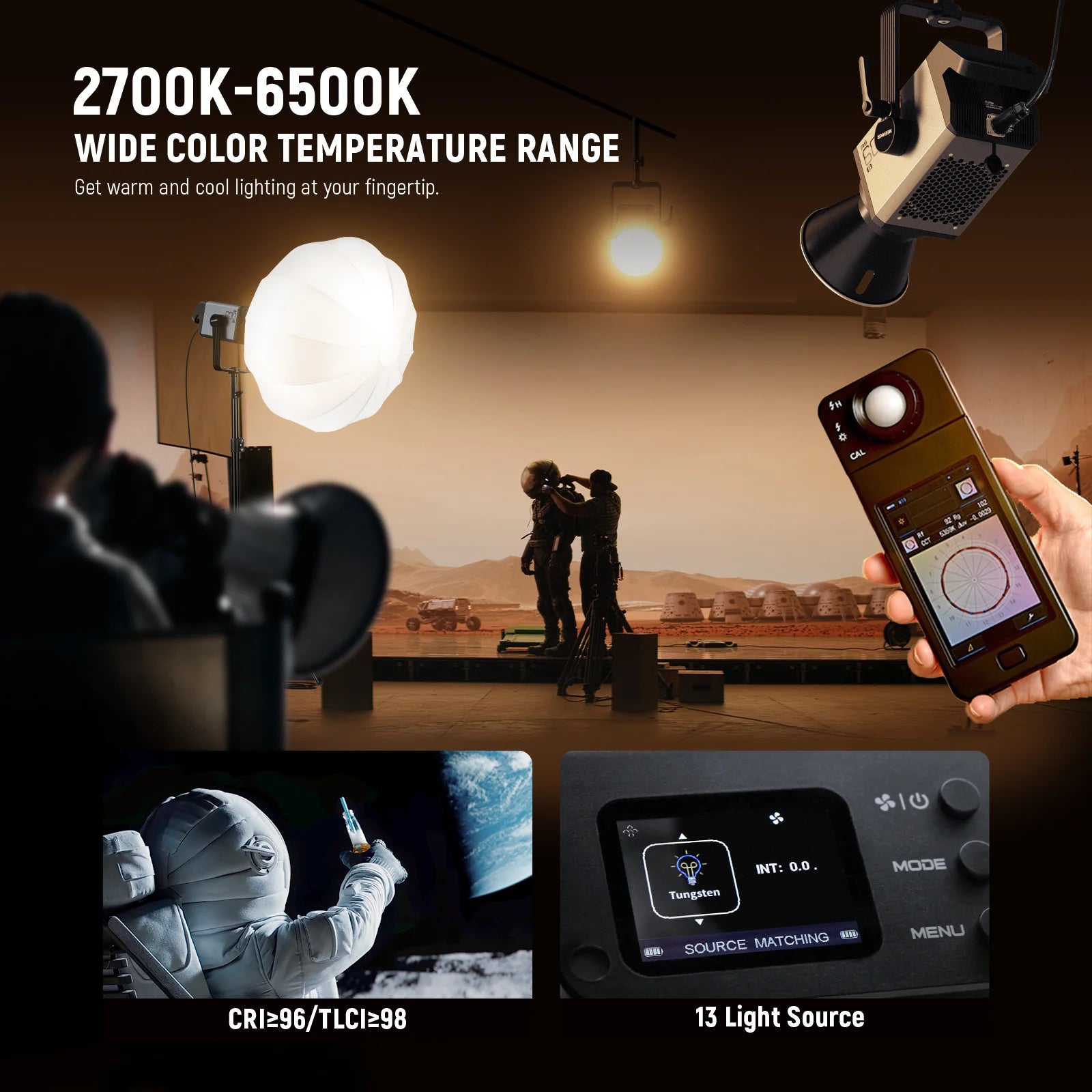 NEEWER AS600B 600W Output Bi-Color COB LED Video Light