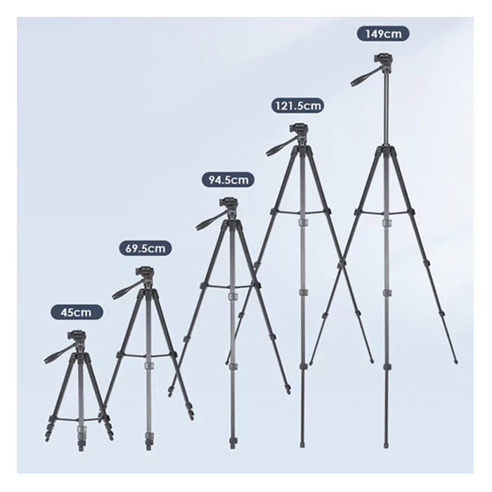 CAME-TV Aluminum Video Tripod with Pan Tilt Head TP-301A