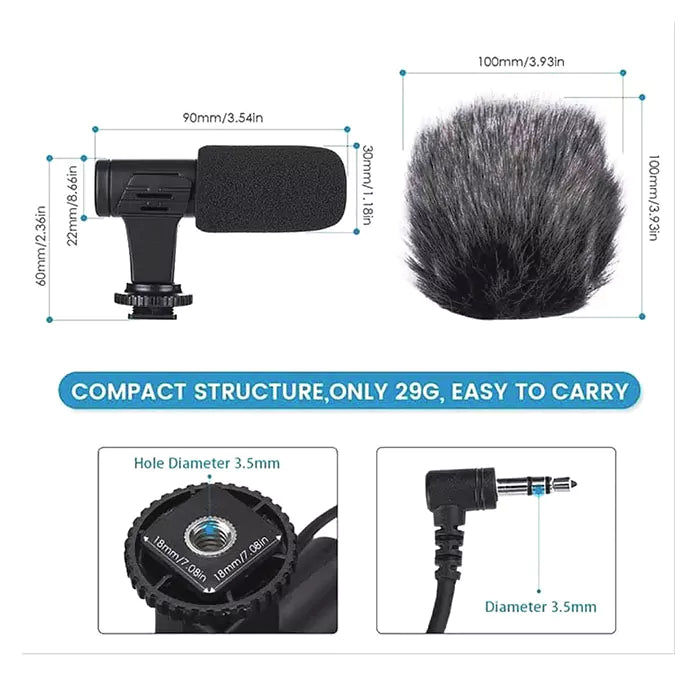 MAMEN Mini Shotgun Microphone MIC-06