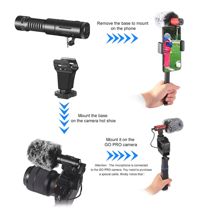 MAMEN Mini Shotgun Microphone MIC-07