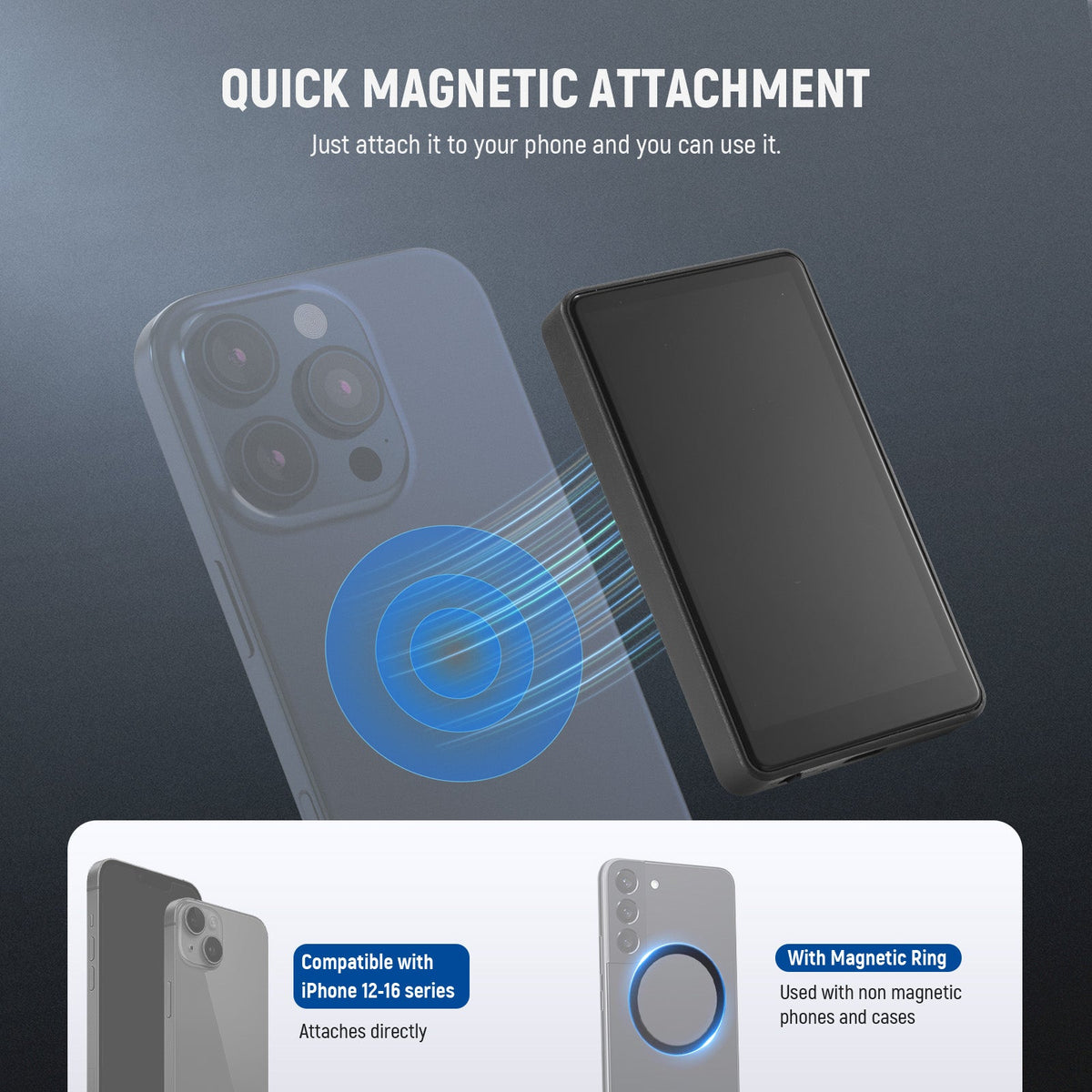 NEEWER BASICS M4B 4" Magnetic Phone Vlog Selfie Monitor Screen