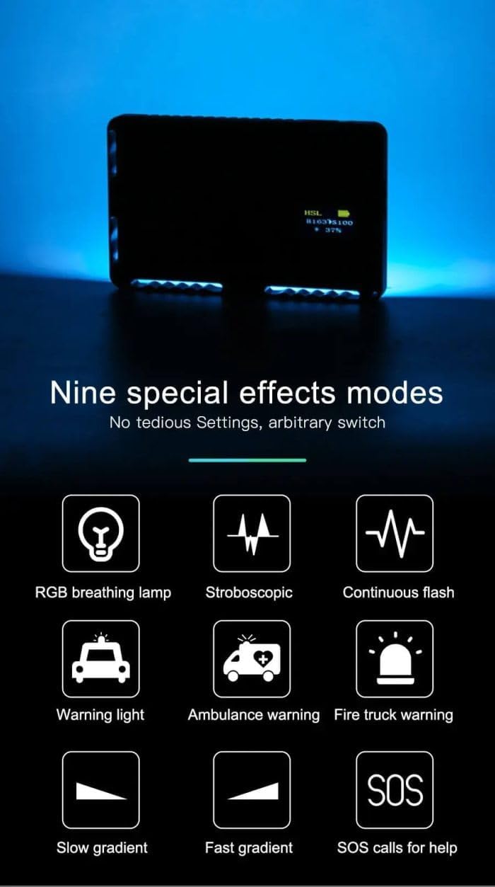 Mamen ED-72R 15W RGB Video Light Panel