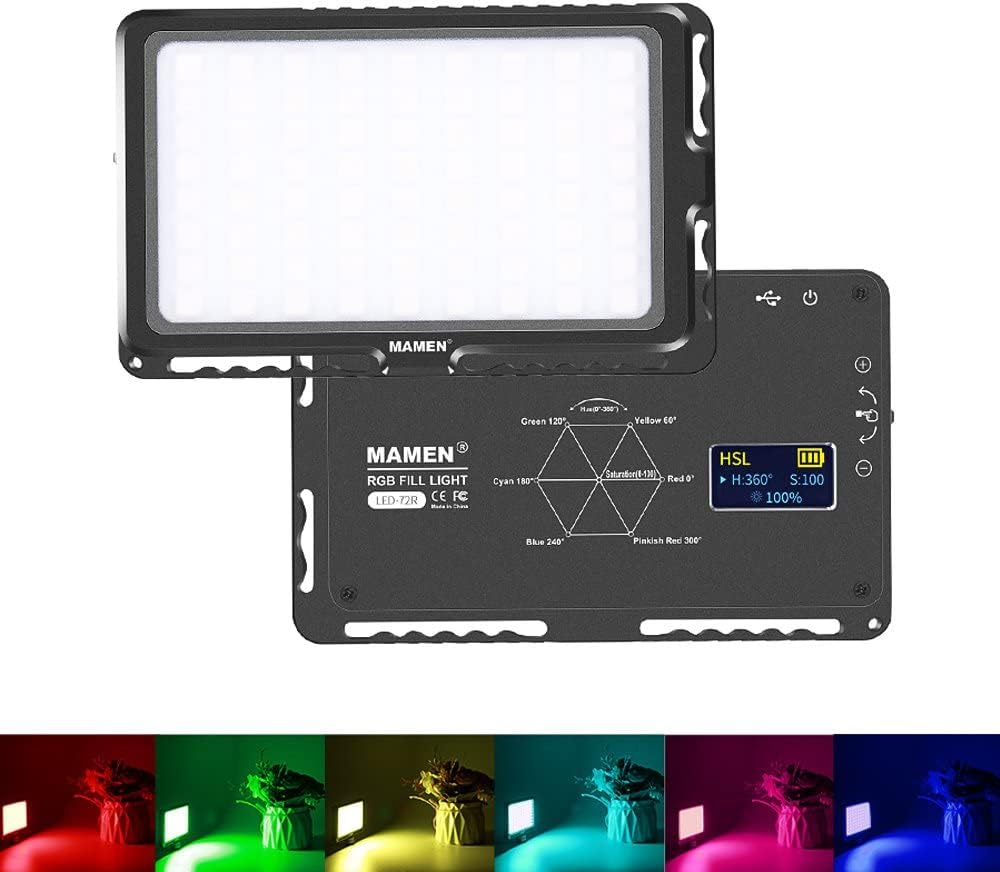 Mamen ED-72R 15W RGB Video Light Panel