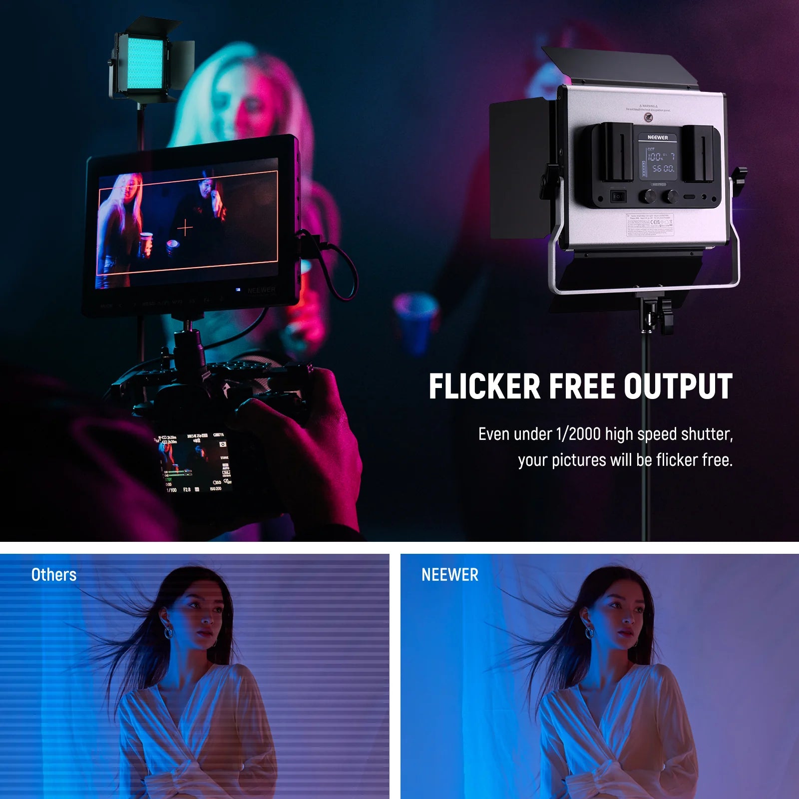 NEEWER 2 Pack Upgraded RGB660 PRO II LED Video Light