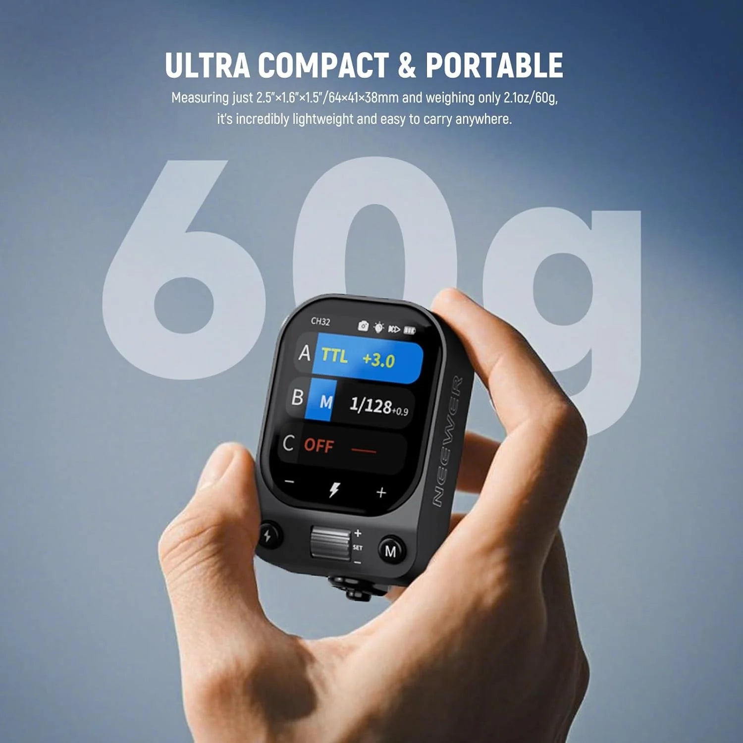 NEEWER QZ TTL Wireless Flash Trigger Transmitter for Canon/Sony/Nikon