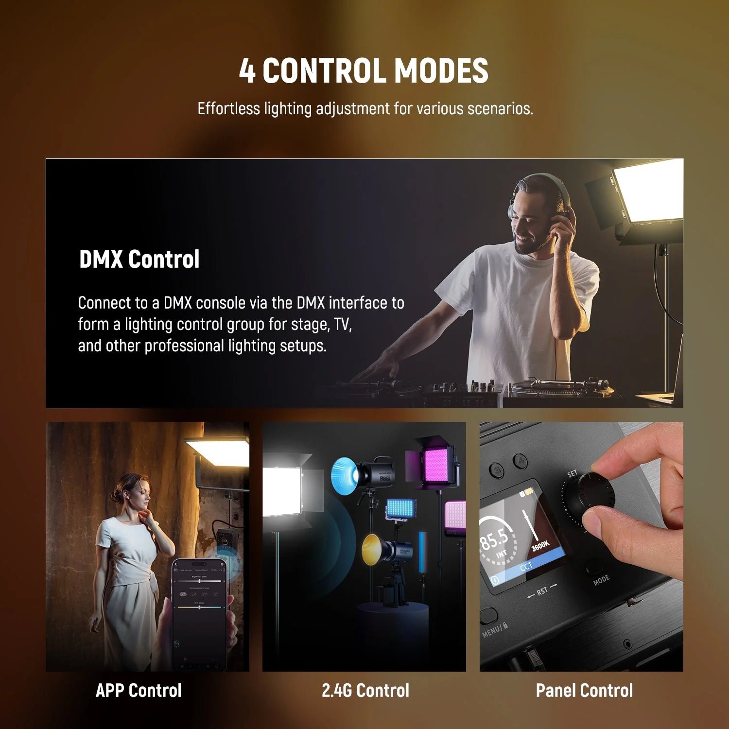 NEEWER AP100B 100W Bi Color LED Panel Video Light Kit