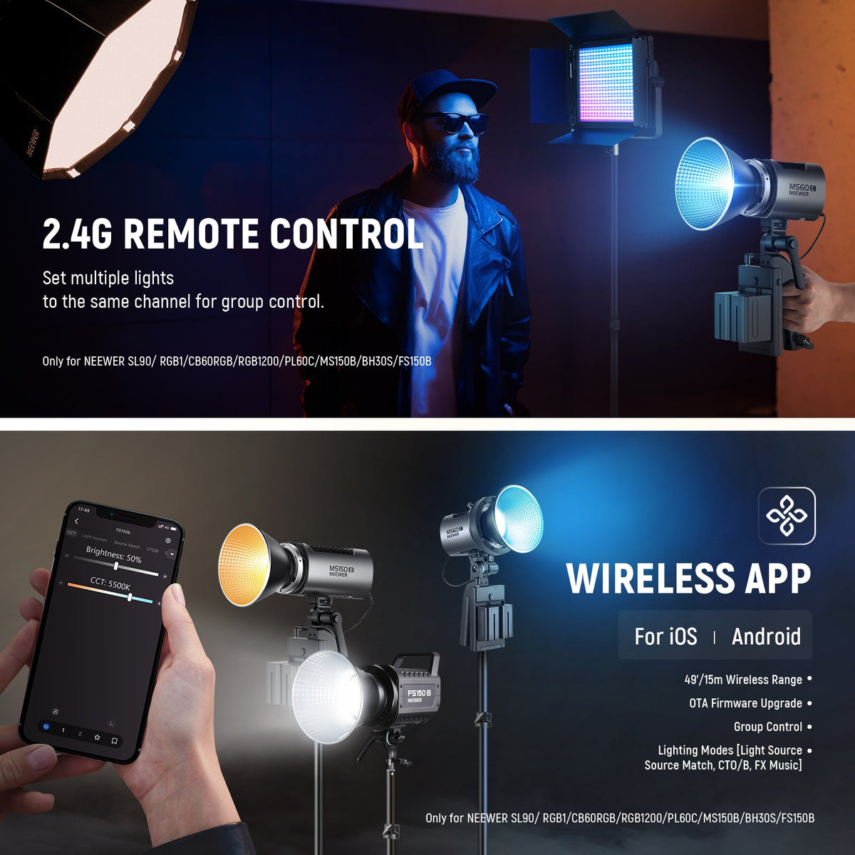 NEEWER MS60C RGB LED Video Light
