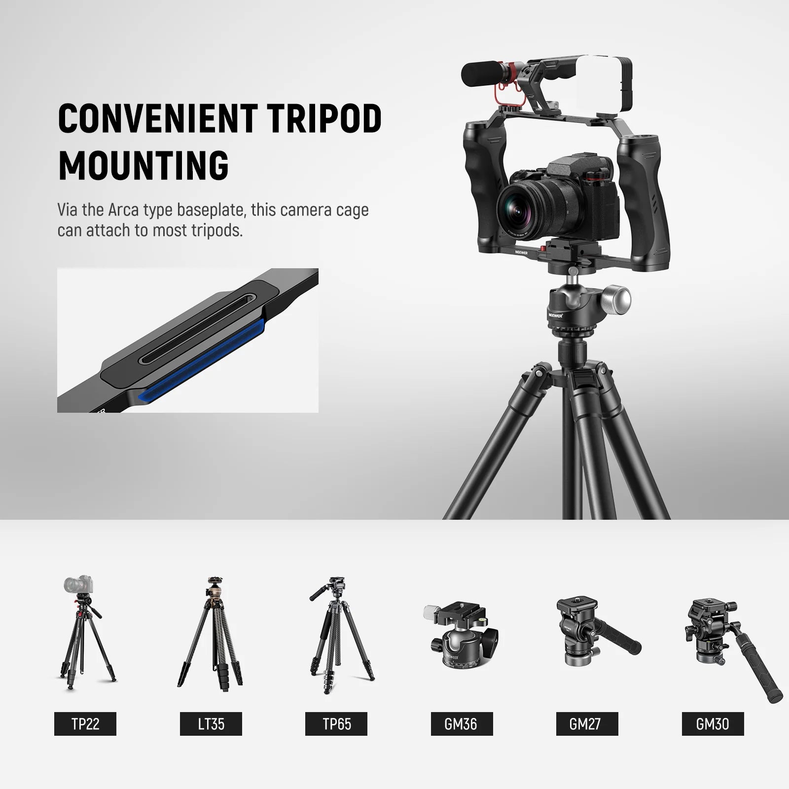 Neewer CA077 UNIVERSAL CAMERA CAGE WITH ARCA -SWISS QR SYSTEM