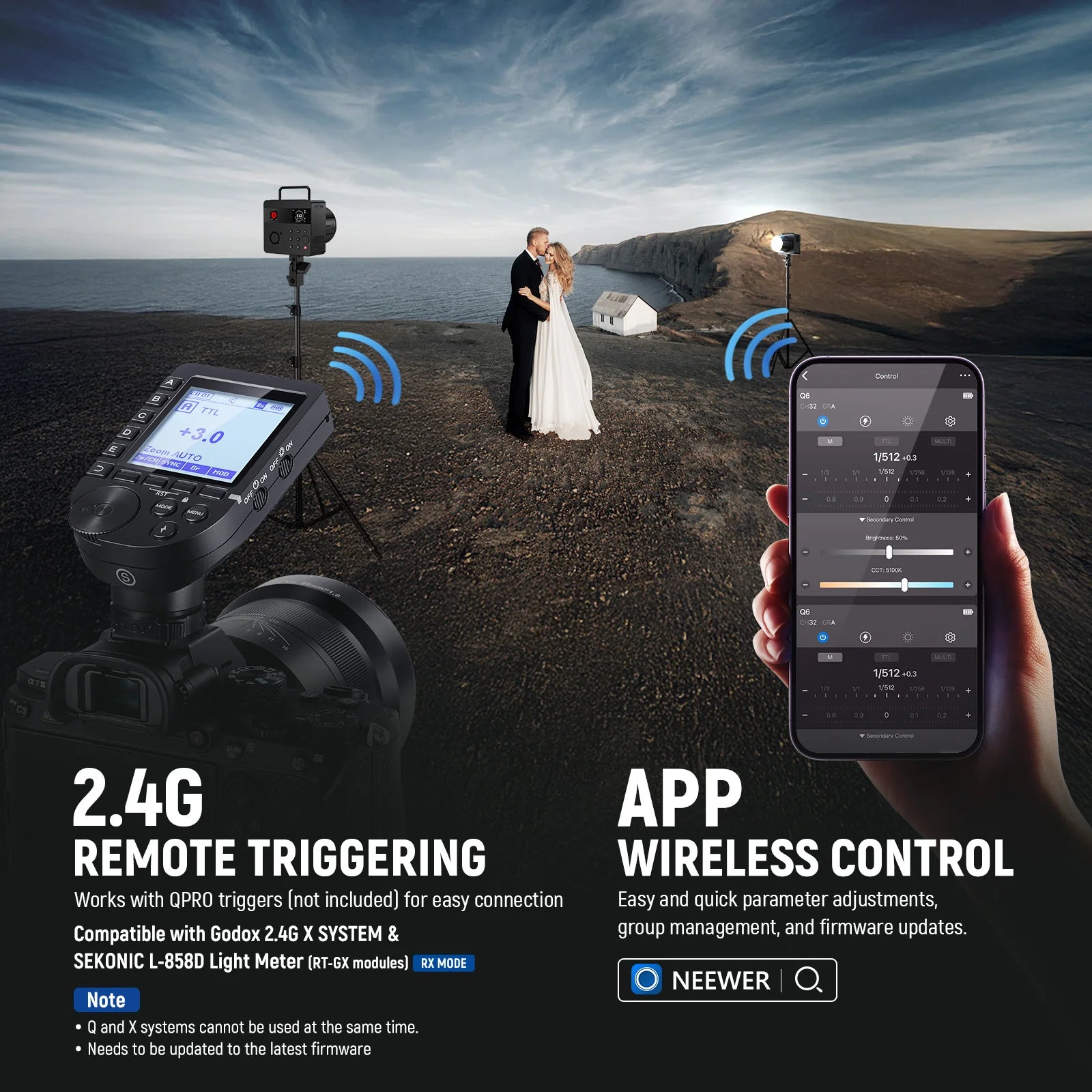 NEEWER Q6 600Ws 2.4G TTL HSS Outdoor Studio Flash