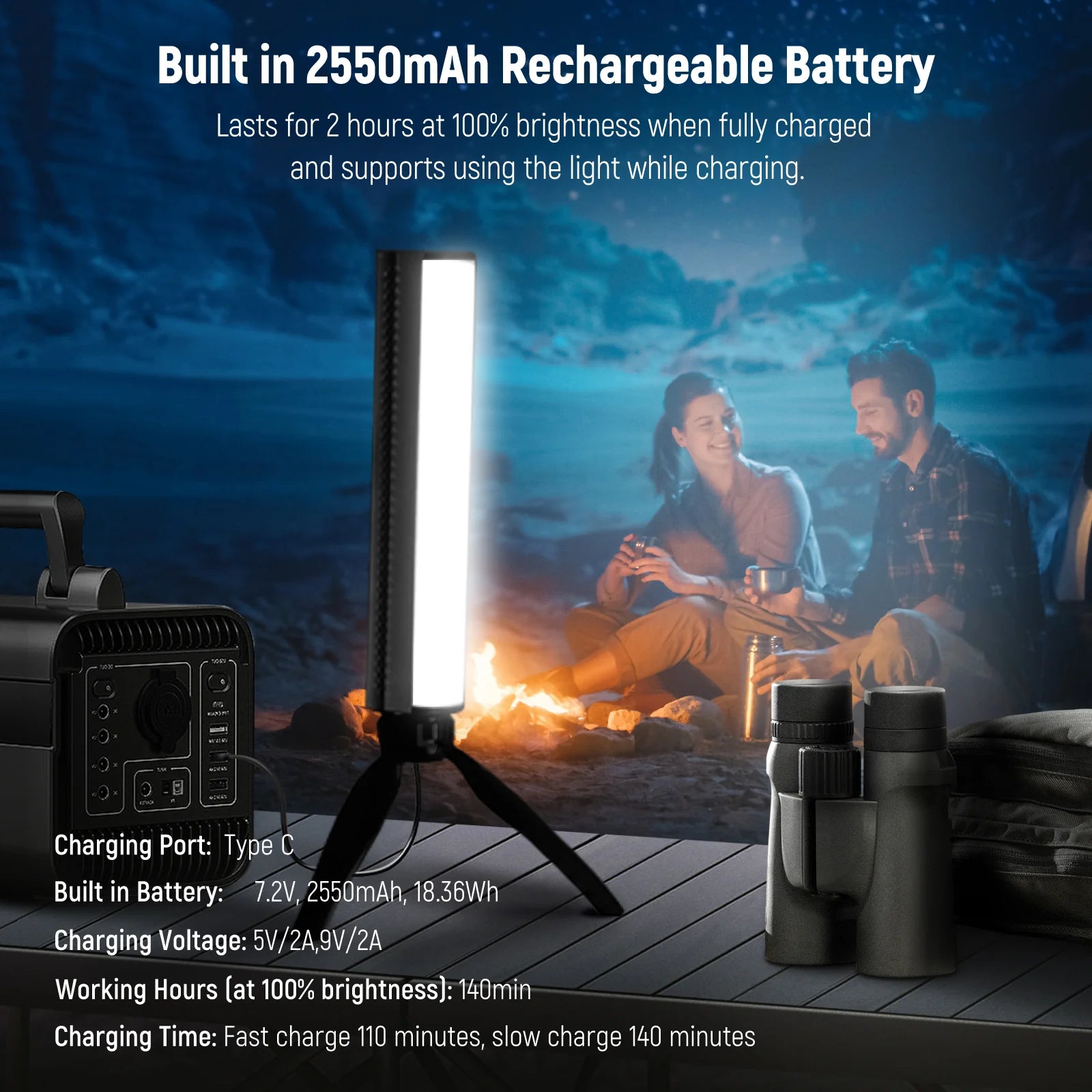 NEEWER TL21C RGB Magnetic Light Wand with APP Control