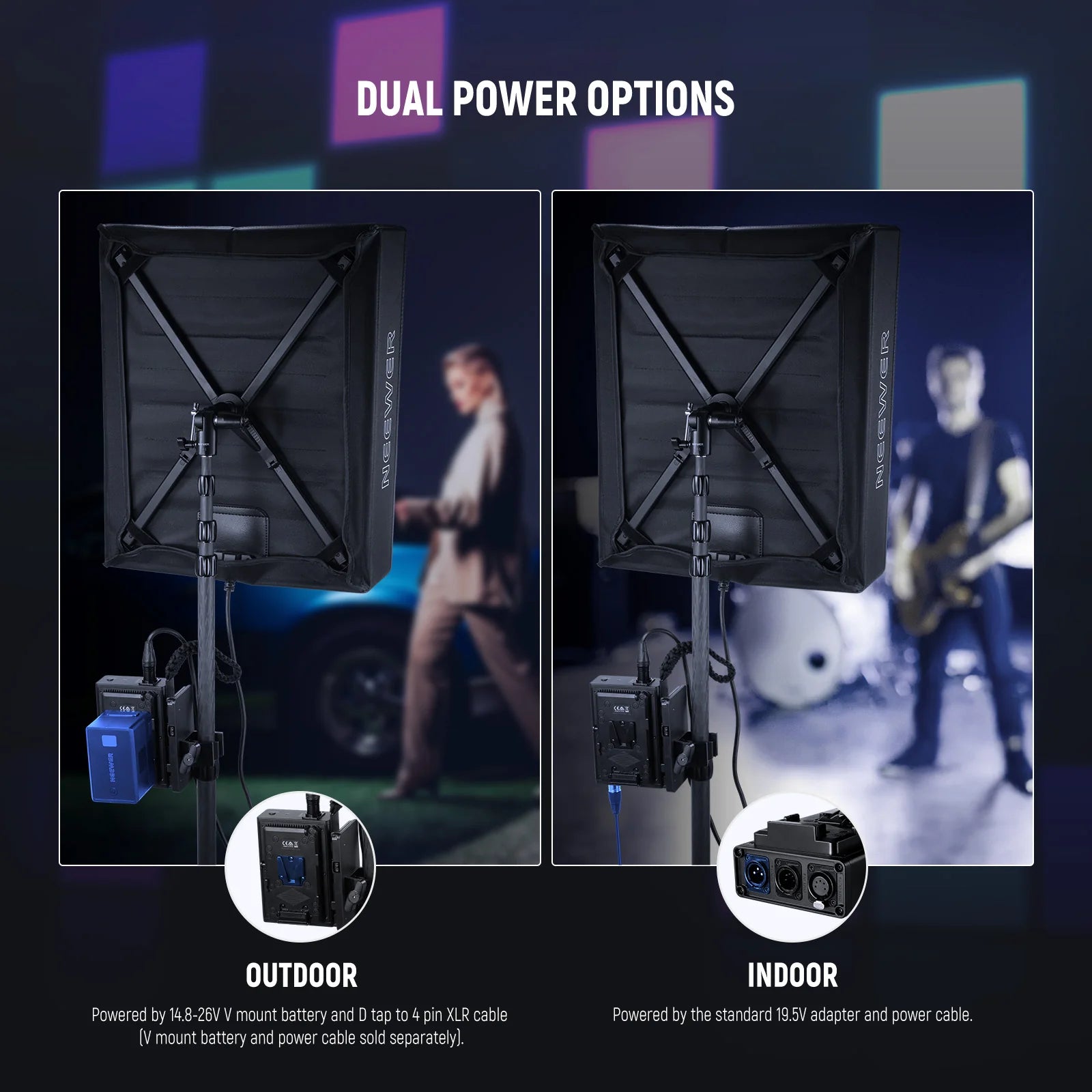 NEEWER FL100C 115W Flexible DMX Control LED RGB Video Light Kit