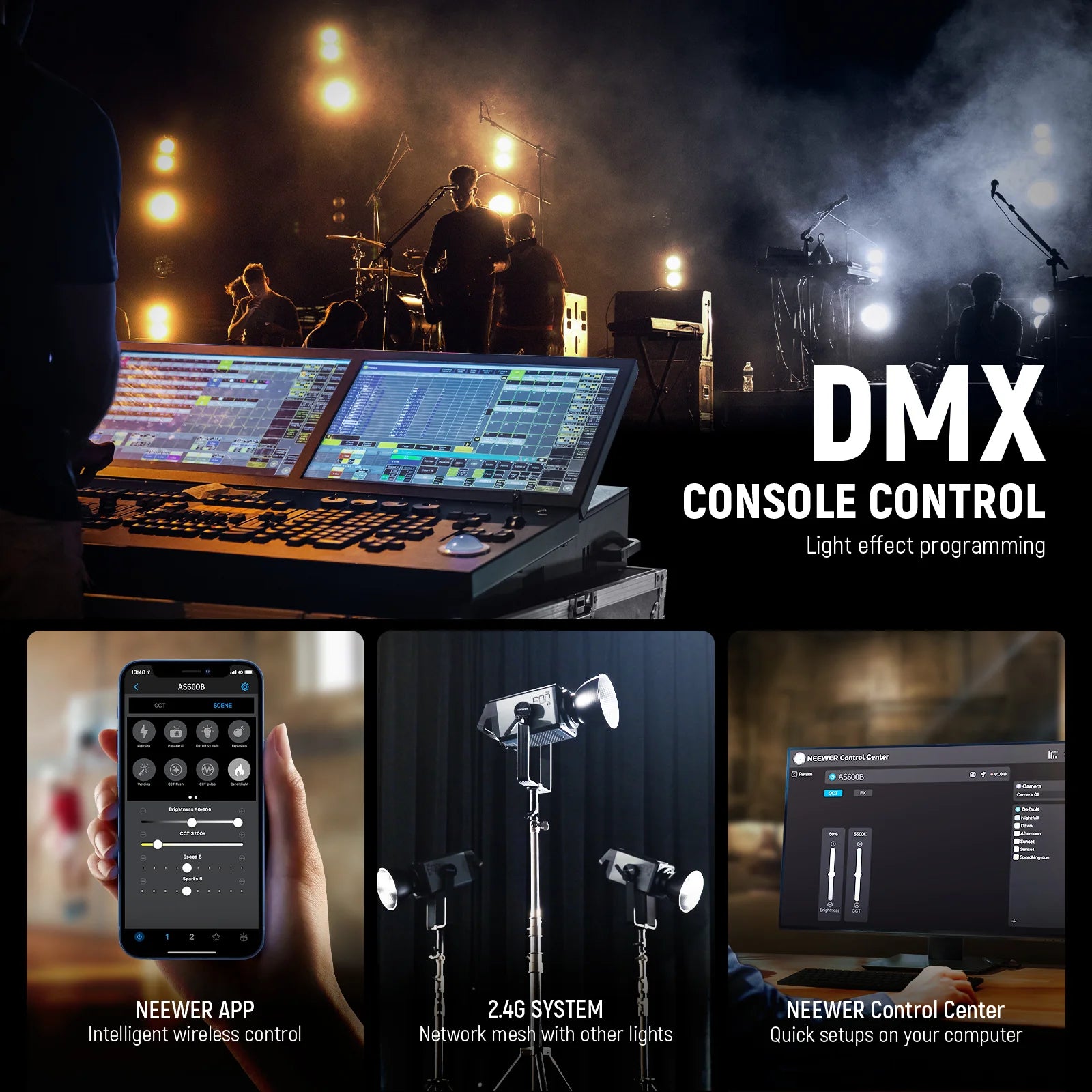 NEEWER AS600B 600W Output Bi-Color COB LED Video Light