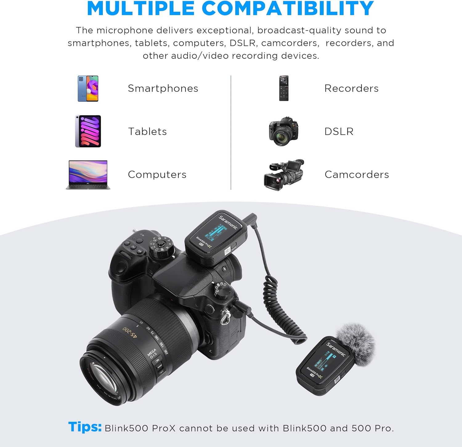 Saramonic Blink 500 ProX B2 Dual channel 2.4GHz wireless microphone system