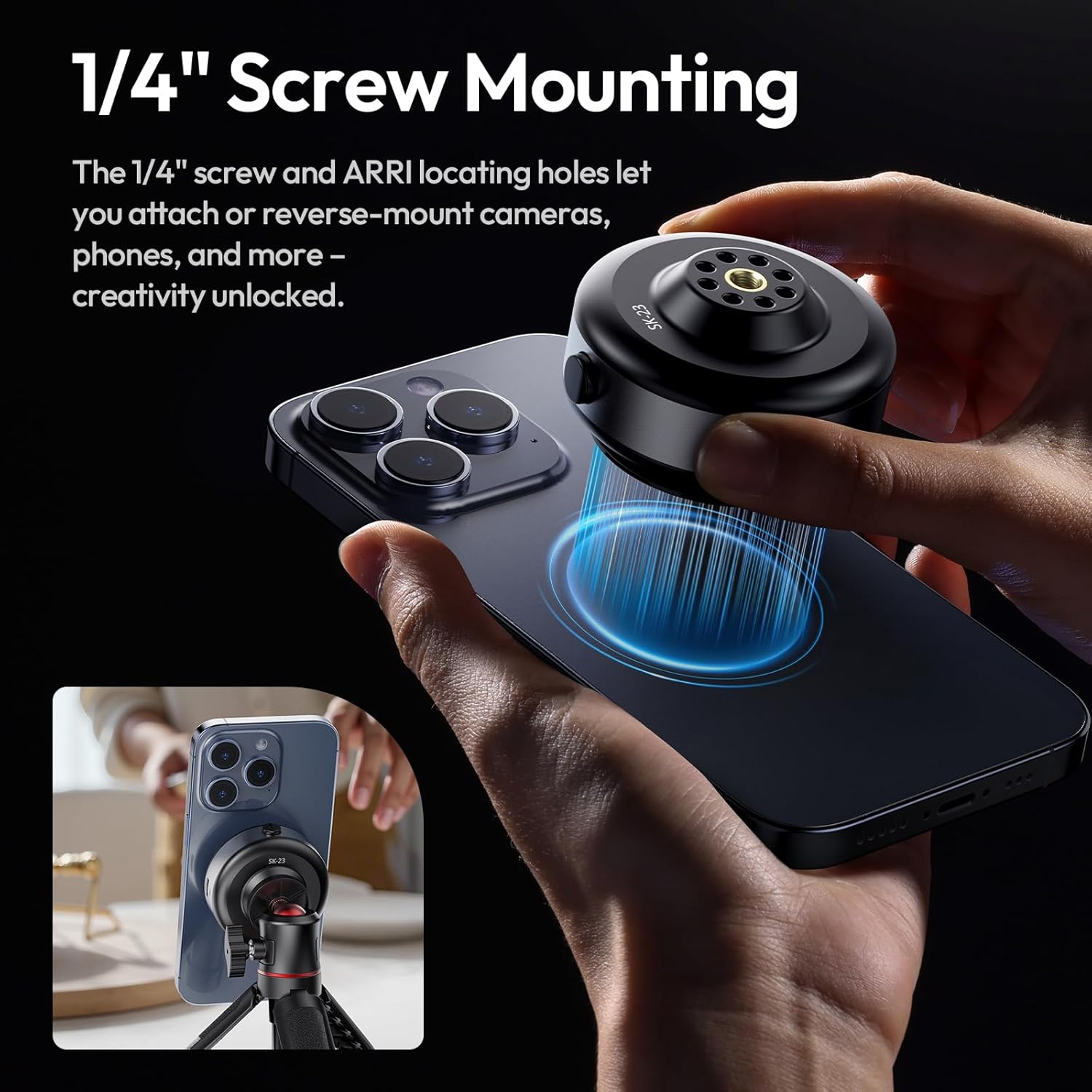 ULANZI SK-23 Electric Camera Suction Cup Mount