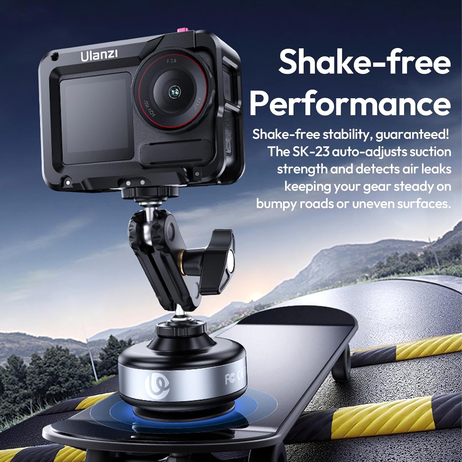 ULANZI SK-23 Electric Camera Suction Cup Mount