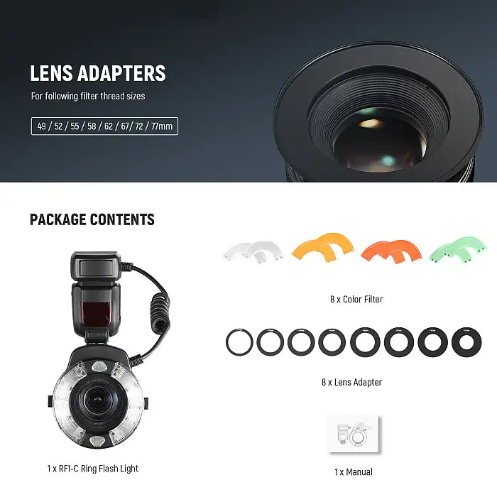 Neewer RF1-C Macro Ring Flash for Canon