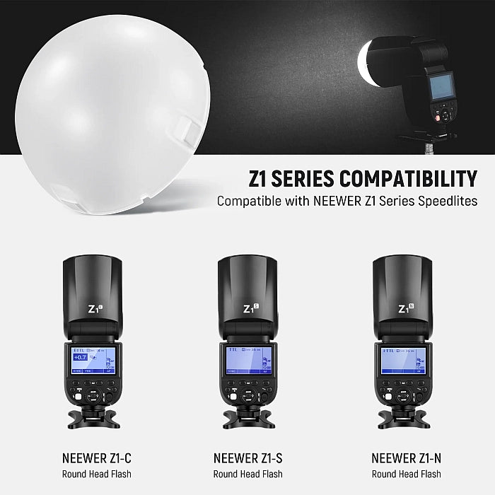 NEEWER Magnetic Dome Diffuser for Z Speedlite Flashes